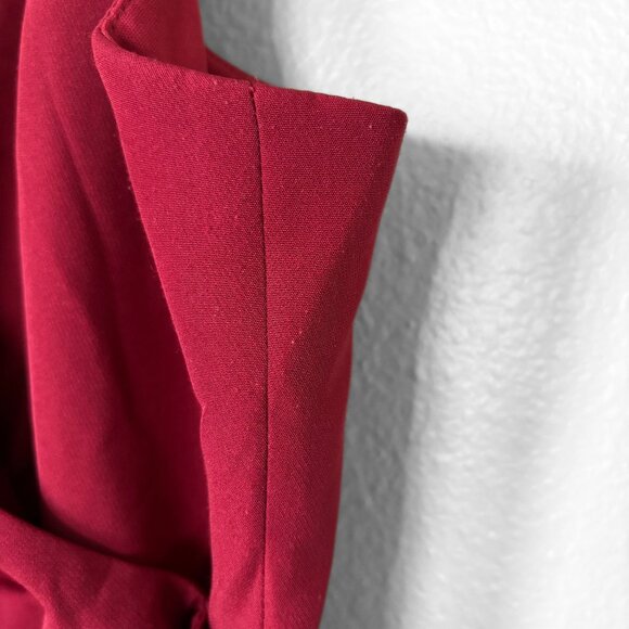 BCBGeneration Faux Wrap Burgundy Red Mini Dress Womens Size 12 Holiday Party - Picture 7 of 15